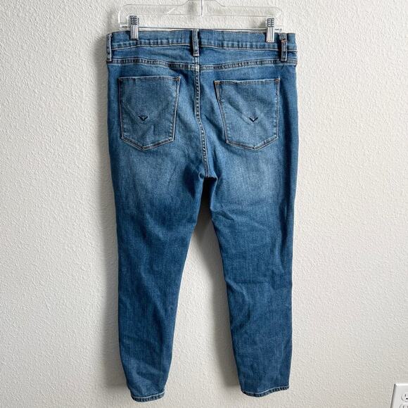 Hudson Tally Skinny Jeans Women's 31 Mid Rise Crop Distressed Medium Wash Casual - Picture 3 of 7